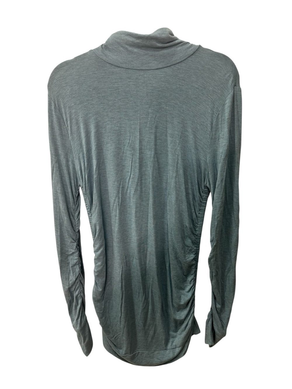 Soft Surroundings Drapey Ruched Turtleneck in blue size M
